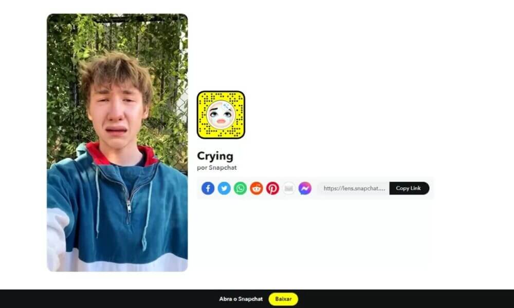 Como usar o filtro de choro no Instagram