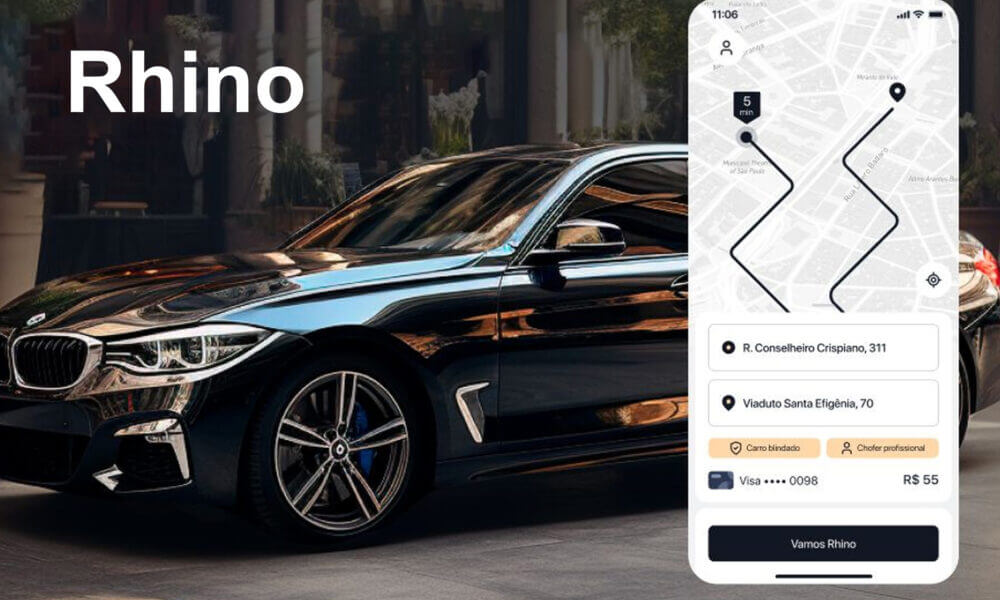 Rhino App Novo servico de carros em bairros de luxo