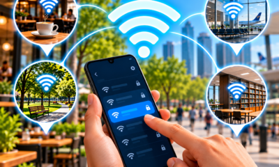 Conectividade Wi‑Fi em espacos publicos